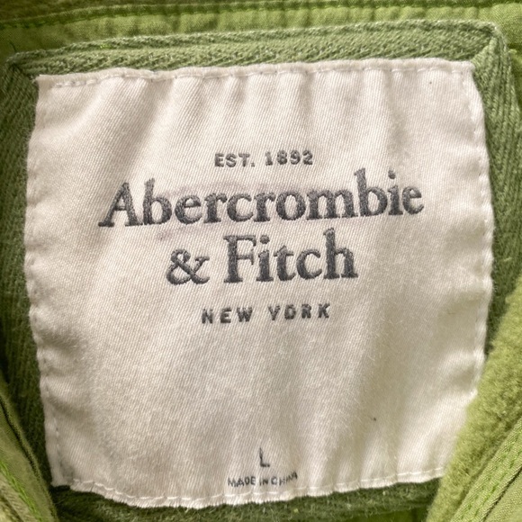 Abercrombie & Fitch Green Sweatshirt with Buttons Juniors Size Large - Picture 3 of 3